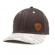 Ariat s Hat Baseball Cap Snap Back Arrows Leather Logo Grey A300000006  eb-33879546